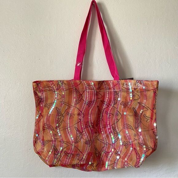 Mesh Sequin Tote - Picture 2 of 9